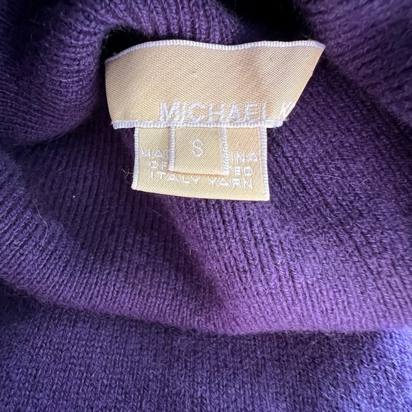 Michael Kors Purple Cashmere Turtleneck Sweater Size Small - Picture 3 of 6